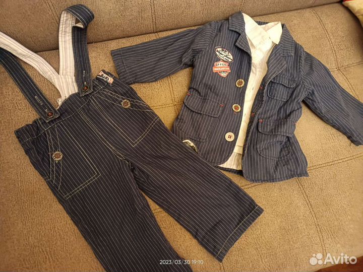Костюм с рубашкой на 1 годик мальчику 74/80 рост