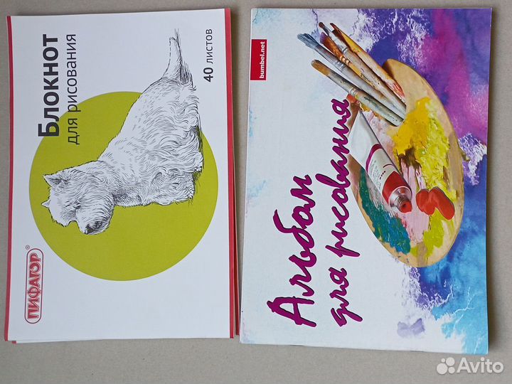 Альбомы для рисования 40 листов, восковые мелки