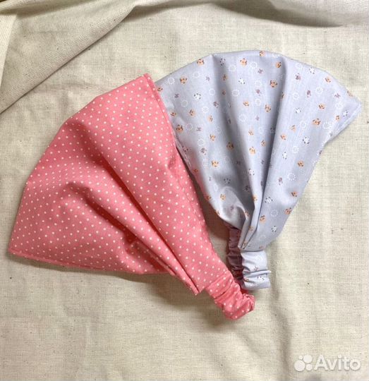 Косыночки на резинке, аксессуары для волос ручной