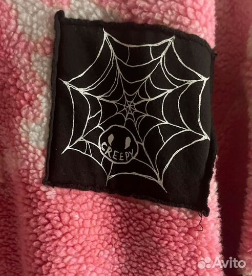 Розовый флисовый анорак