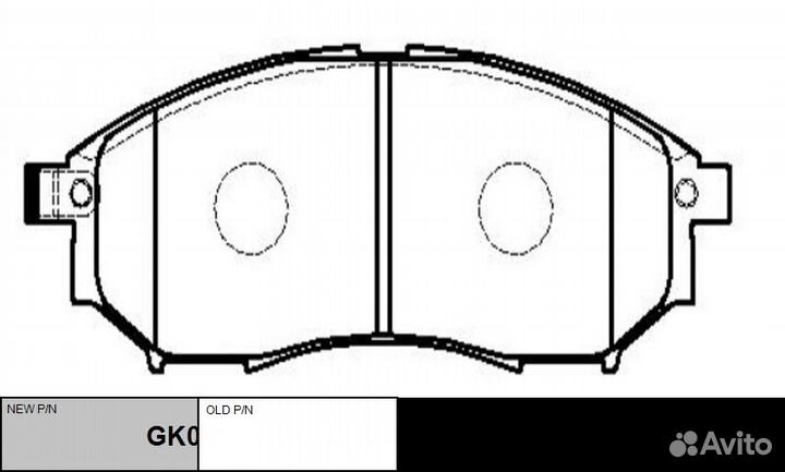 GK0727 Колодки тормозные дисковые перед