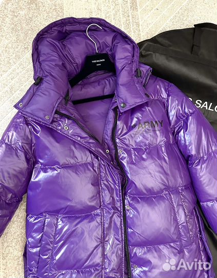 Длинный пуховик Yves Salomon оригинал