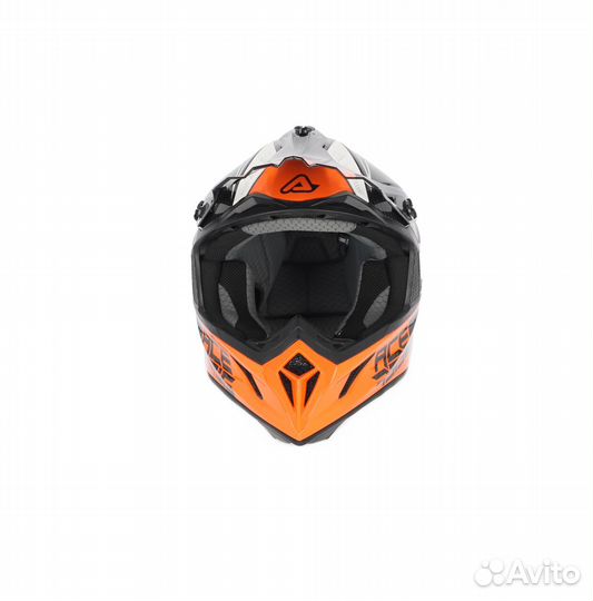 Шлем Acerbis steel carbon White/Orange