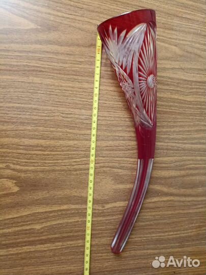 Рог для питья из стекла СССР