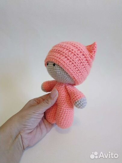 Кукла пупс йо-йо, вязаная игрушка