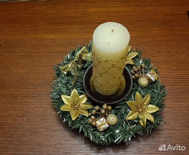 Новогодний венок на стол
