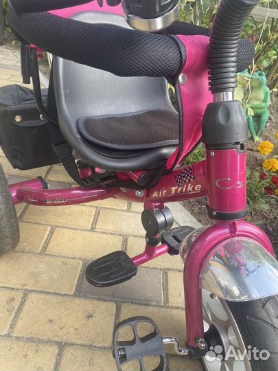 Детский трехколесный велосипед коляска