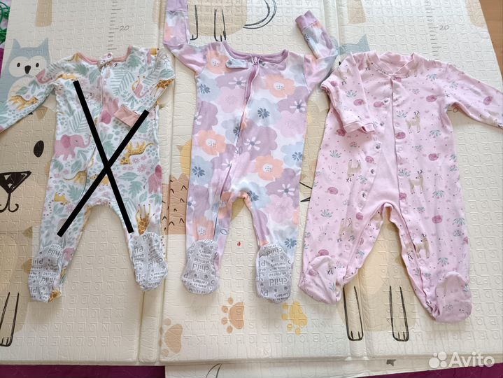 Пакет вещей для девочки 9 мес- 18