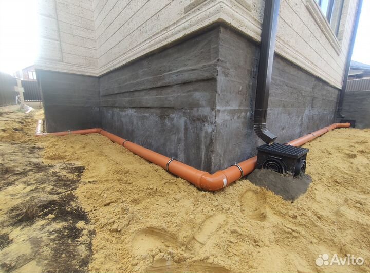 Водопровод, канализация, ливневка, дренаж участка