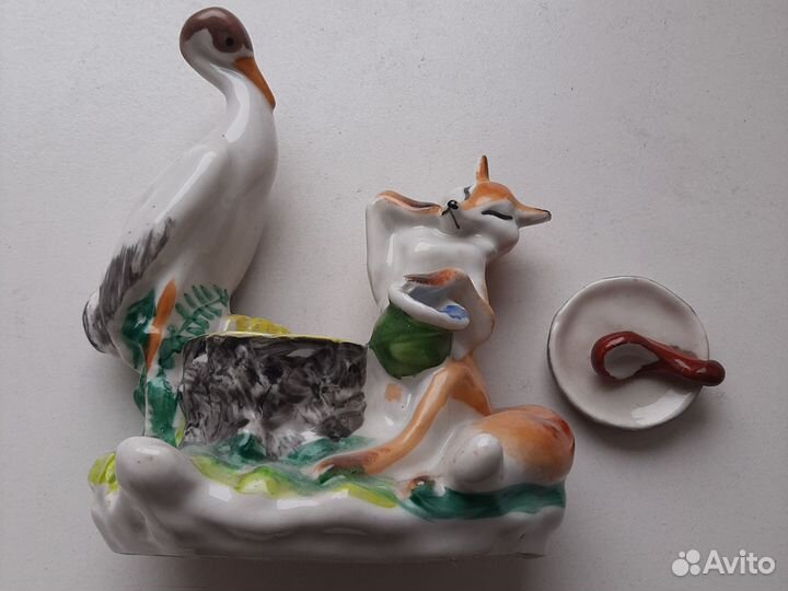 Статуэтка Лиса и Журавль 0бмен