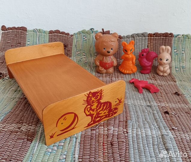 Игрушки СССР Кукольная кроватка Мишка и другие