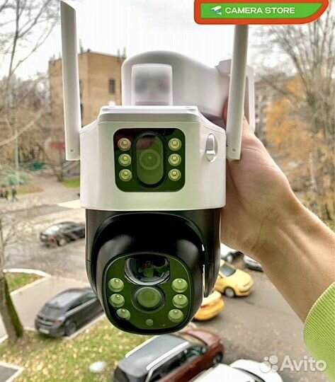 Камера на солнечных акб, 2 объектива, сим