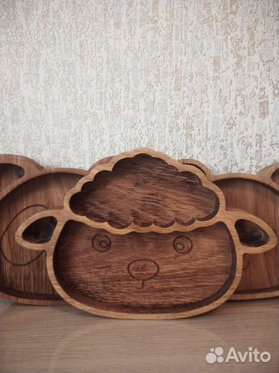 Тарелка детская из дерева