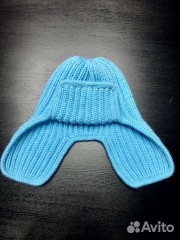 Шапка ушанка женская вязаная