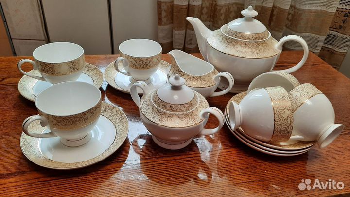 Чайно кофейный сервиз фарфор сакура japan