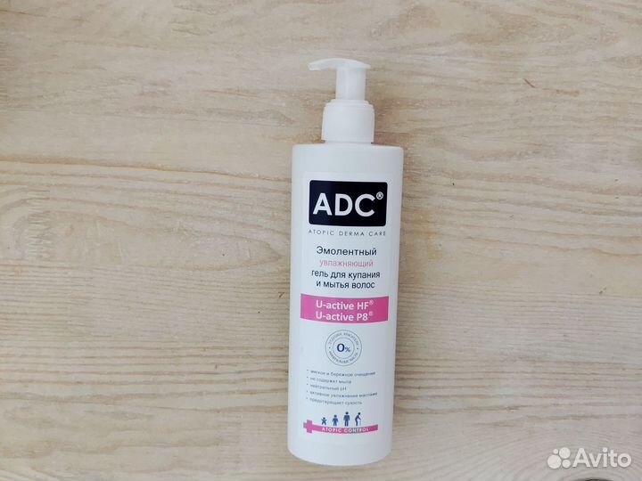 Гель эмолент adc для купания и мытья волос детский