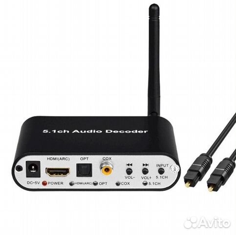 Decoder 5.1 bluetooth toslink hdmi ARC+usb декодер