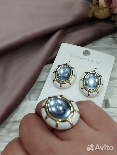 Серьги и кольцо