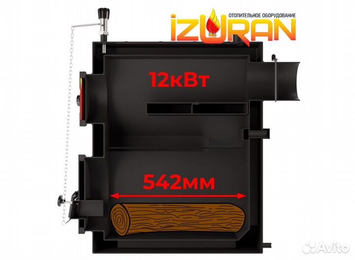 Котел твердотопливный