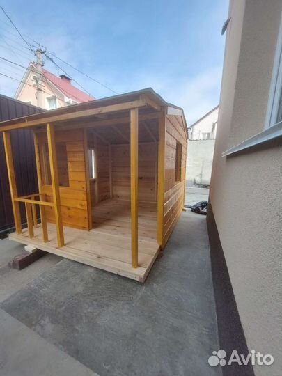Детский домик из дерева(сосна). Качели, песочницы
