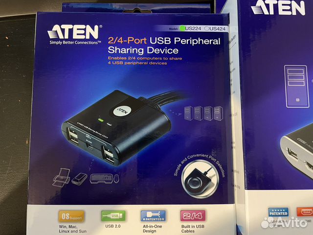 Aten 2/4-Port USB Peripheral Sharing Device