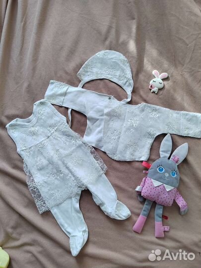 Комплект для девочки на выписку, крещение
