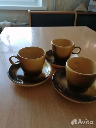 Чашки с блюдами керамика СССР