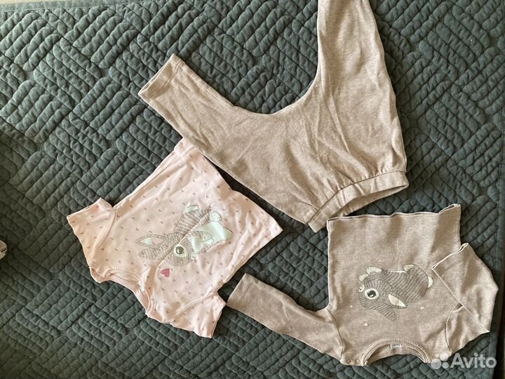 Пакет брендовой одежды для девочки 68-74