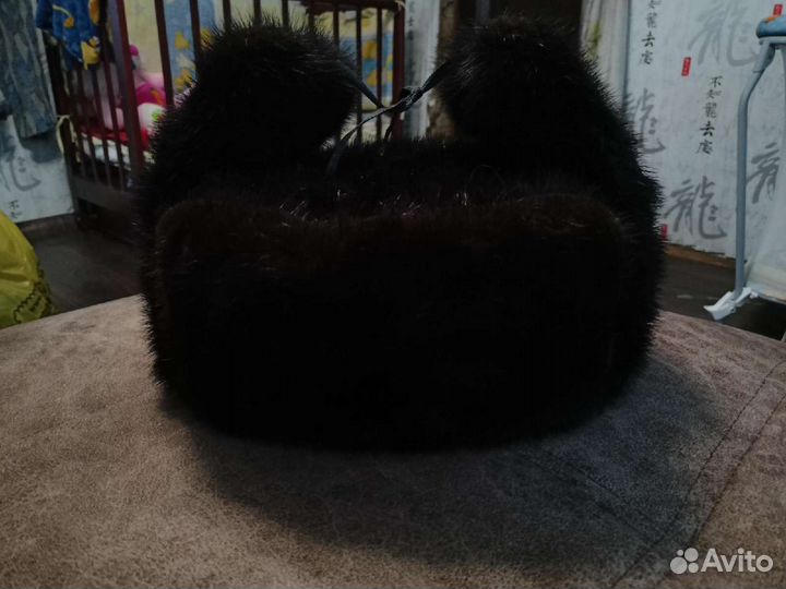 Шапка ушанка норковая