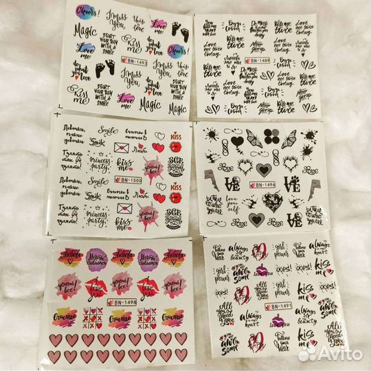 Модные наклейки на ногти Маникюр Педикюр Слайдер