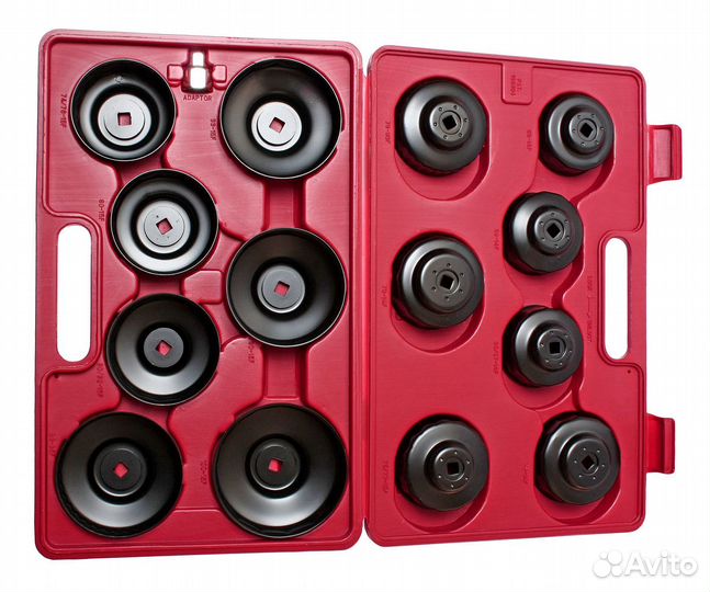 Съемник фильтров масляных 14 предметов чашка в кей