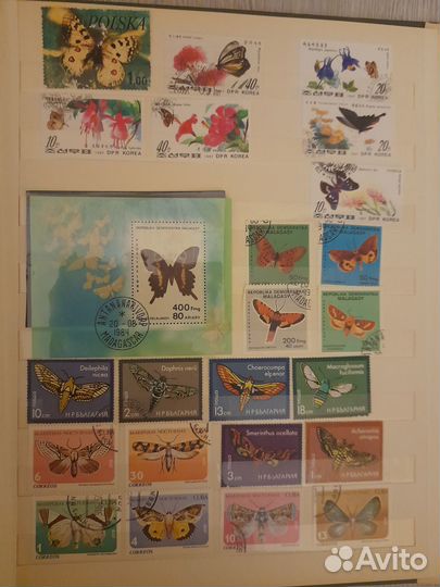 Почтовые марки,тема флора и фауна