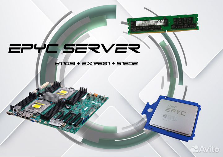 H11DSI + 2x7601 + 512GB