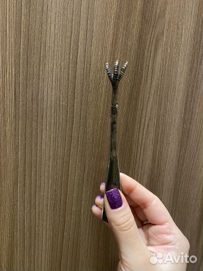 Старинные серебряные шипцы для сахара