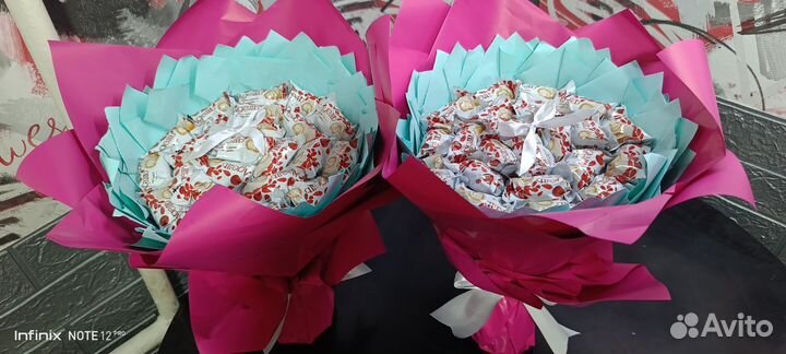 Сладкие букеты из конфет