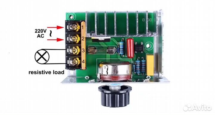 Регулятор напряжения 4000 Вт плавный пуск