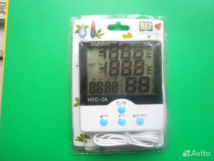 Метеостанция с гигрометром, часами HTC-2A