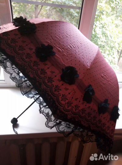 Зонт в винтажном стиле готическая лолита