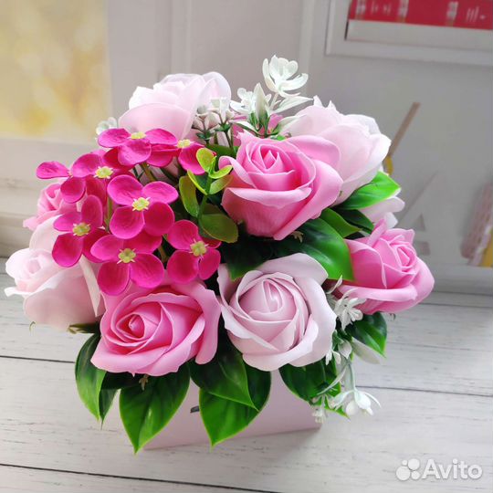 Букет из мыльных цветов