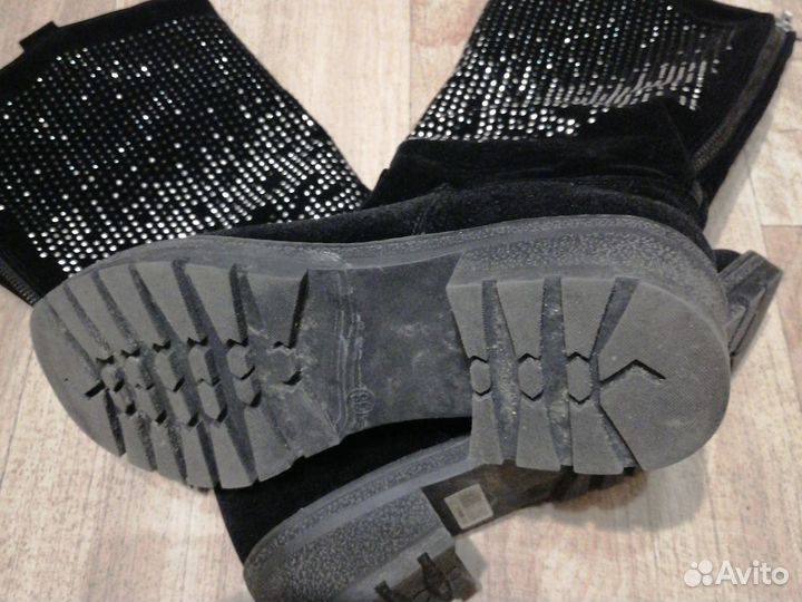 Зимние женские сапоги 38 натуральная замша