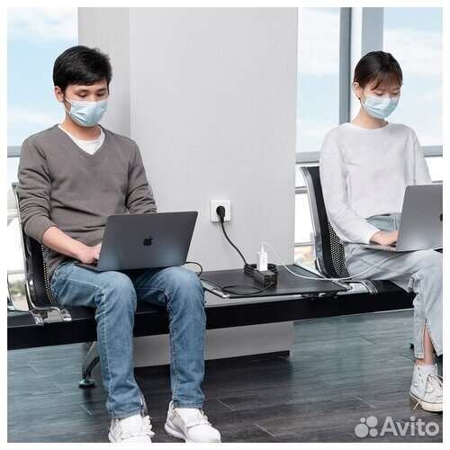 Сетевая зарядка Baseus 65w с встроенной евроразетк