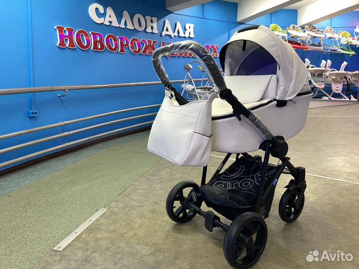 Коляска 2 в 1 belino prima, экокожа