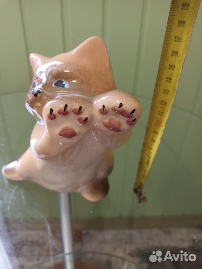 Фигурка котика, Гжель