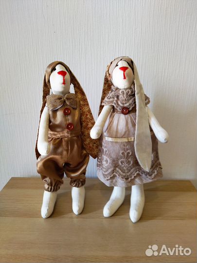 Зайцы Тильда/ пара интерьерных кукол