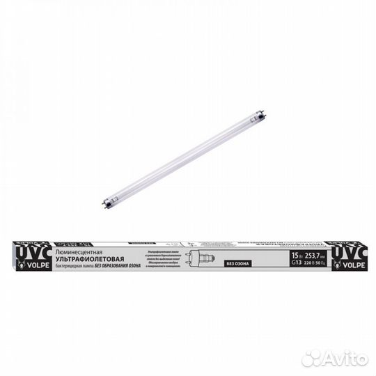 Лампа ультрафиолетовая бактерицидная T8 G13 15W