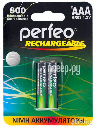 AAA - Perfeo 800 mAh PF AAA800/2BL 2 штуки