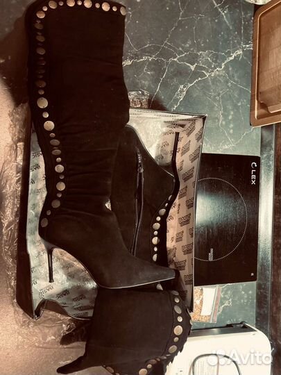 Сапоги новые замша