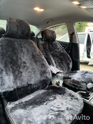 Меховые чехлы накидки серые