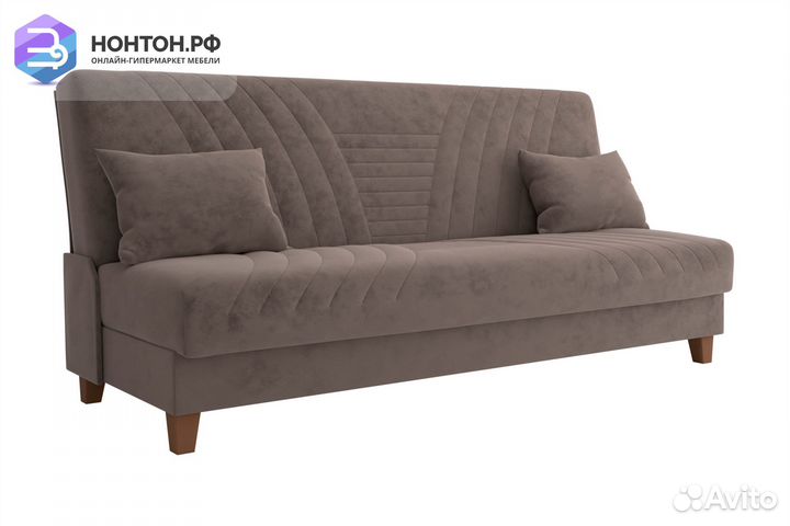 Диван книжка Бэлла серо-коричневый