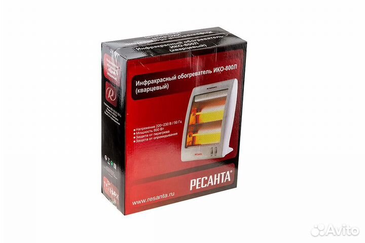 Инфракрасный обогреватель ико-800Л (кварцевый) Рес